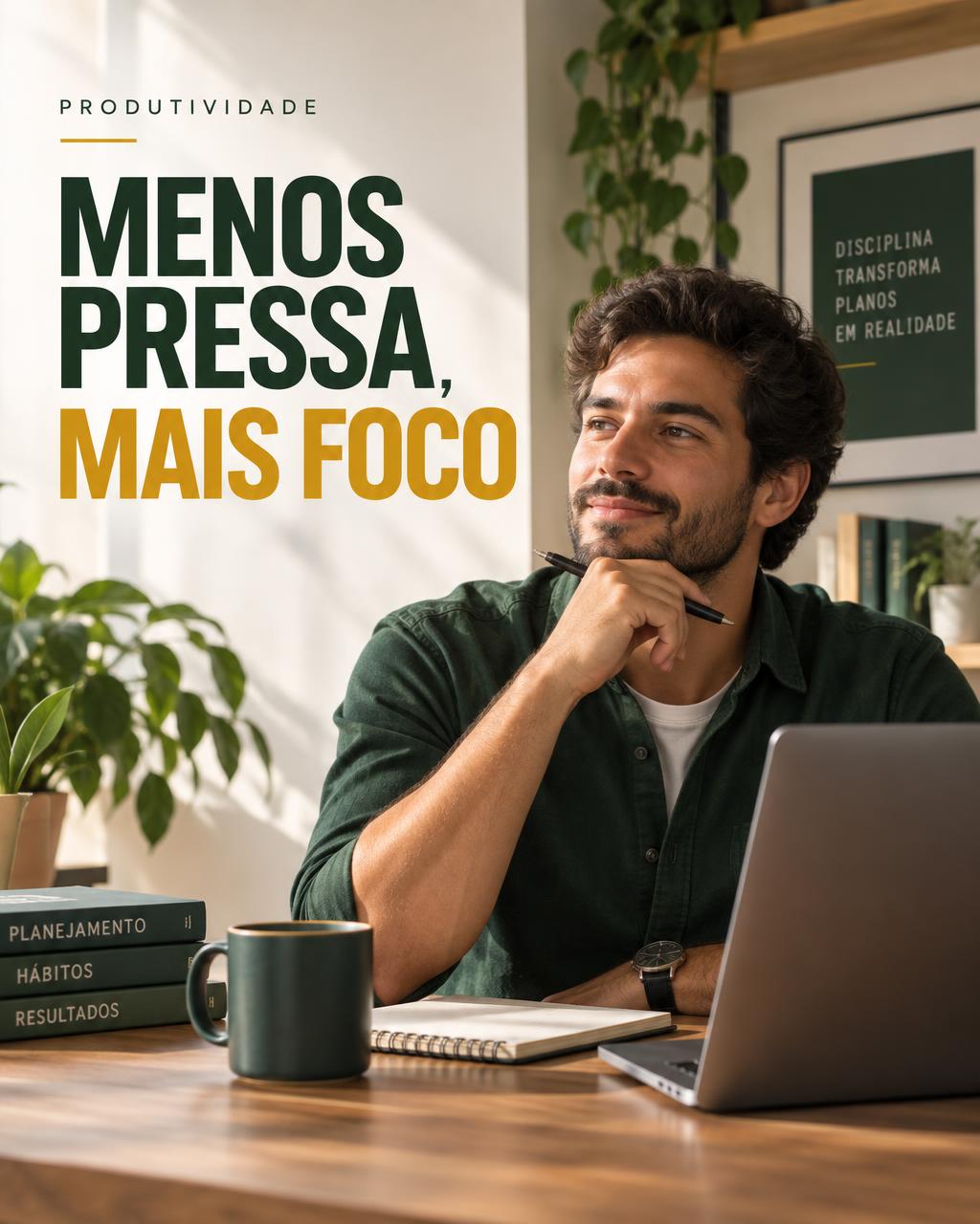 Menos pressa, mais foco